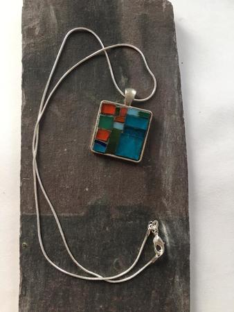 Silver tone square