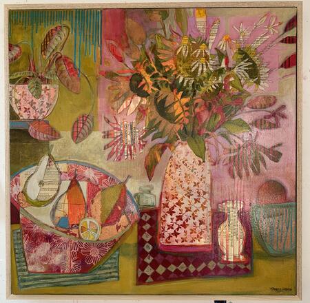 Still Life with Bouquet [and prayer plant]