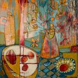 Still Life with Hand painted bowl