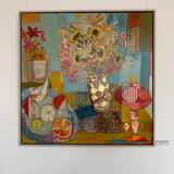 Harlequin Vase [showing painted floating frame]