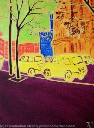 Taxis outside The Midland Hotel Manchester