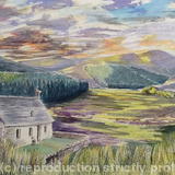 Crofter's Cottage at sunset