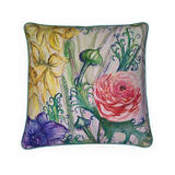 Velvet cushion with Spring Flower design