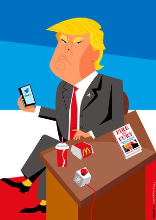 Trump and the button