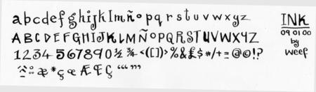 Ink typeface