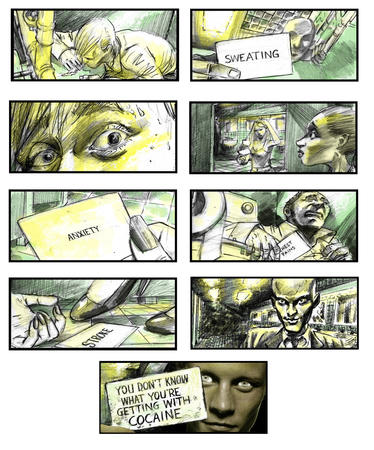 Anti-drug campaign storyboard