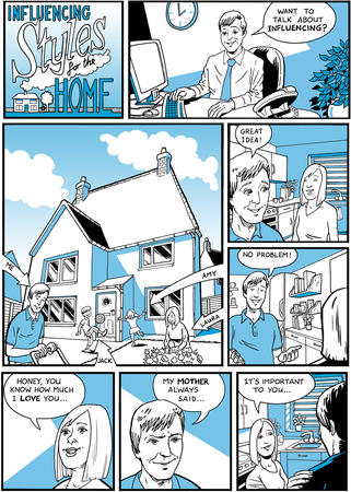 Corporate comic strip page 1