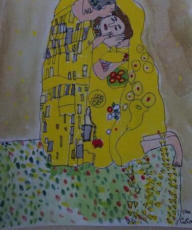 The Kiss- after Klimt 2019