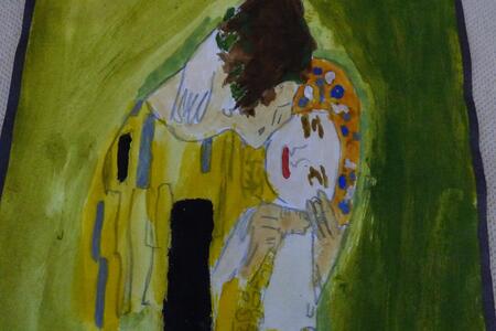 The Kiss (detail) after Klimt 2019