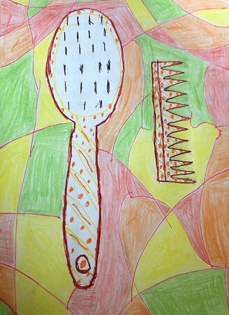 Brush and Comb - Michael Craig Martin inspired 