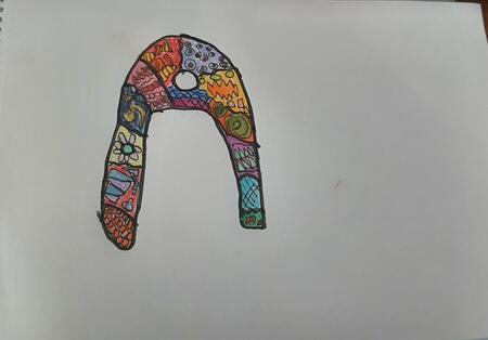Zentangle Letter A