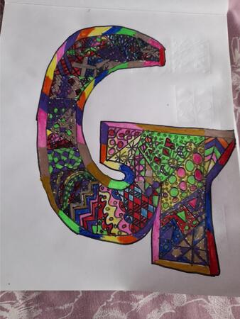 Zentangle Letter G