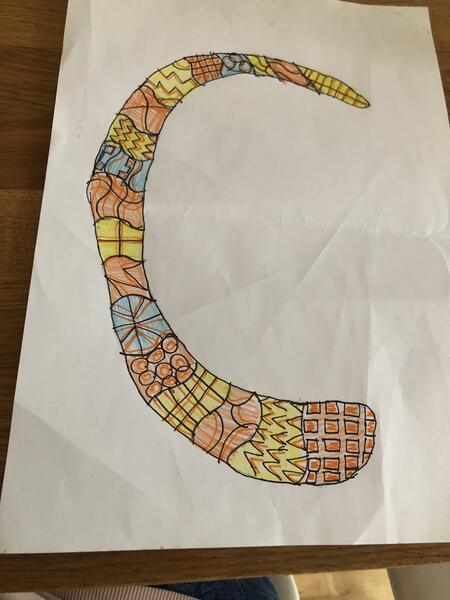 Zen tangle letter 