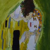 The Kiss (detail) after Klimt 2019