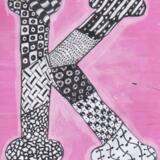 Letter K Zentangle 