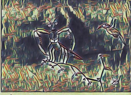 Praying Mantis and Hummingbird alt1