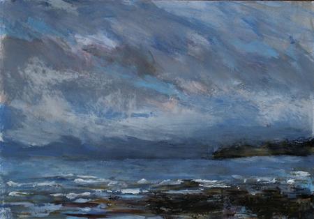 Billowing Clouds and Coast