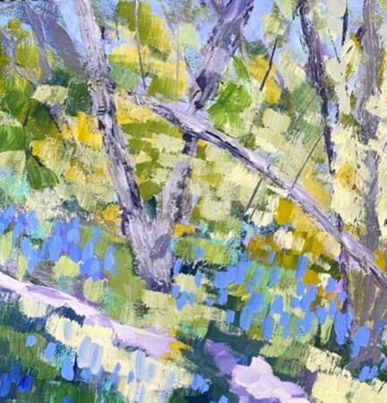 Dappled Path and Bluebells