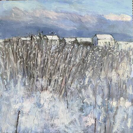 Snowy Beach Huts 