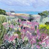 Wildflowers And Distant Beach Hut 