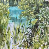 Blue Lake And Grasses 