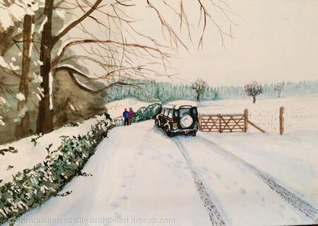 Land Rover in the Snow