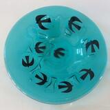 Spiral of birds shallow dish