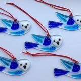 Fused glass owls
