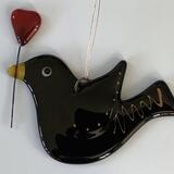 Blackbird with heart