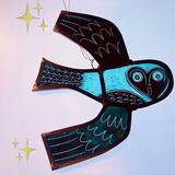 Owl ( leaded and painted)