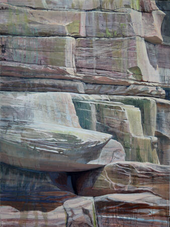 Projecting rock, Fleswick Bay