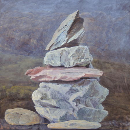 Stone cairn still-life