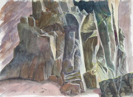Slate pillar study, Cathedral Quarry