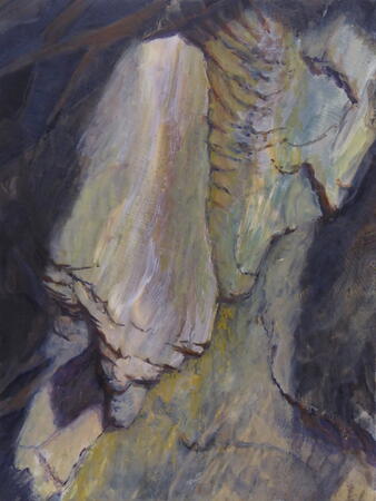 Shaft of sunlight, Cathedral Quarry