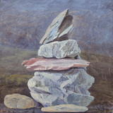 Stone cairn still-life
