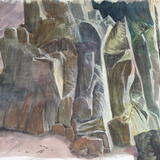 Slate pillar study, Cathedral Quarry