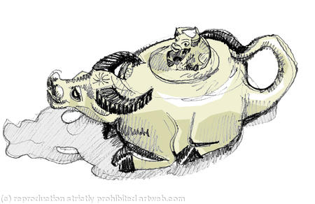 Cambodian Buffalo Teapot