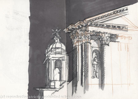 Sketch of the Santa Maria del Rosario 