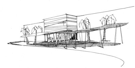 option entrance canopy 3d sketch