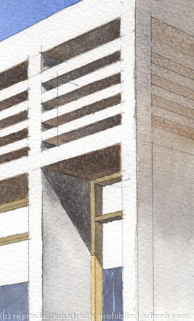 louvre and window doodle