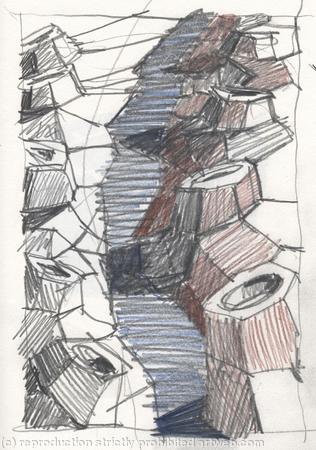 Eruptions astride river