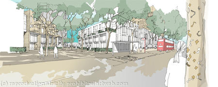 New Public Space with London Plane Trees