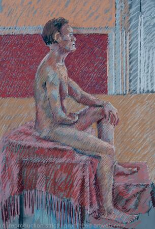 life drawing male seated