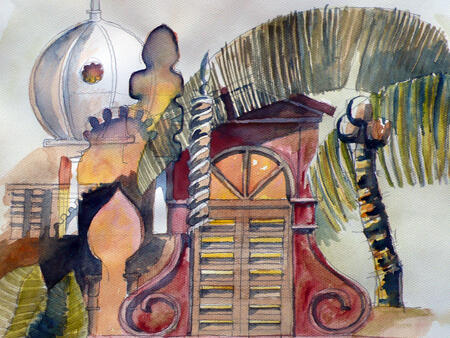 Watercolour sketch, KL