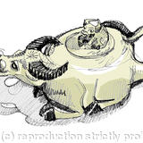 Cambodian Buffalo Teapot