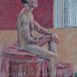 life drawing male seated