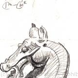 Sketch based on a Chinese sculpture of a horse