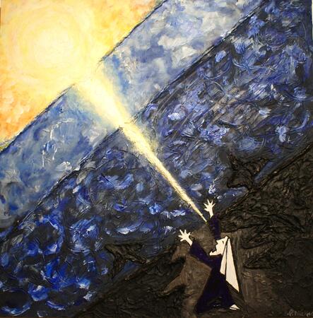 Piercing Darkness - 60 x 60cm - SOLD