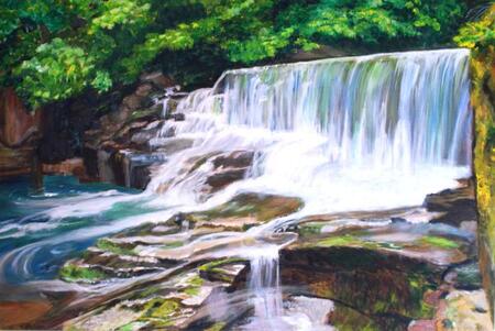 Aberdulais Falls - 77.0 x 51.5cm - SOLD