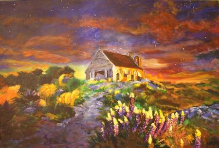Chapel On The Hill - 77 x 51cm - £75
